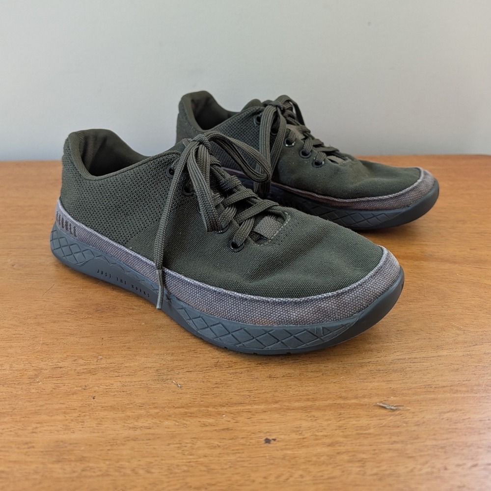 NOBULL Outwork Army Green Canvas Training Shoes Womens 7.5 Low‎ Top Sneakers